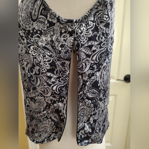 Anna and Frank Black & White Blouse Vintage 100% Silk  Women's Classic - Picture 3 of 14